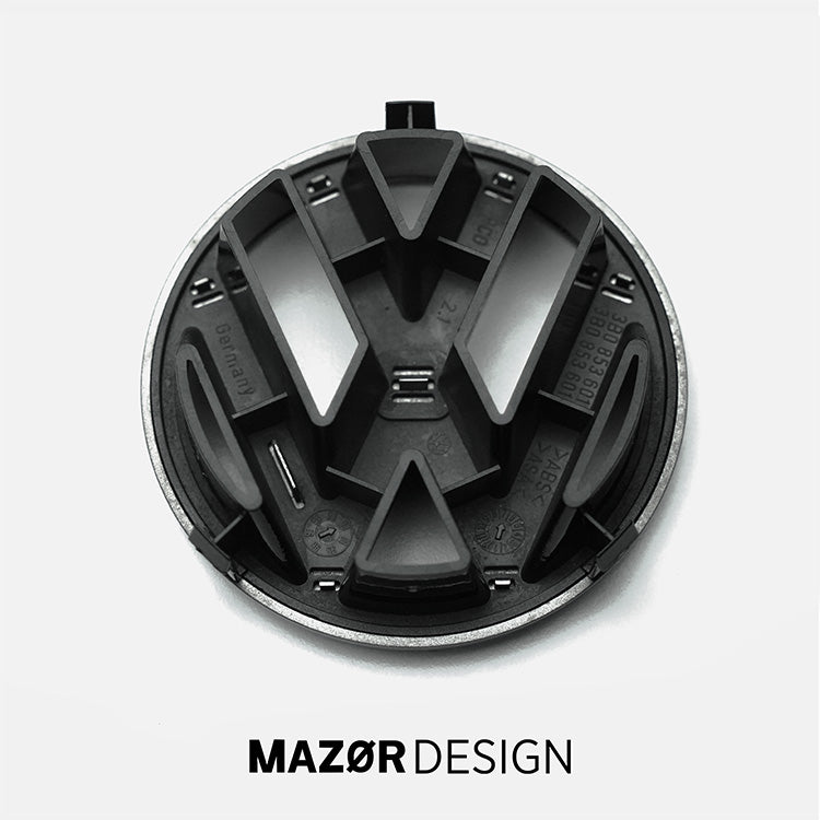 VW Golf 4 Lupo 6E Passat 3B Polo 6N T4 Bus 7D - Emblem Vorne Schwarz Glanz 3B0 853 601