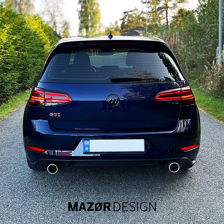 VW Golf 7 - Emblem Hinten Schwarz Glanz Atlantic Blue (LC5B)