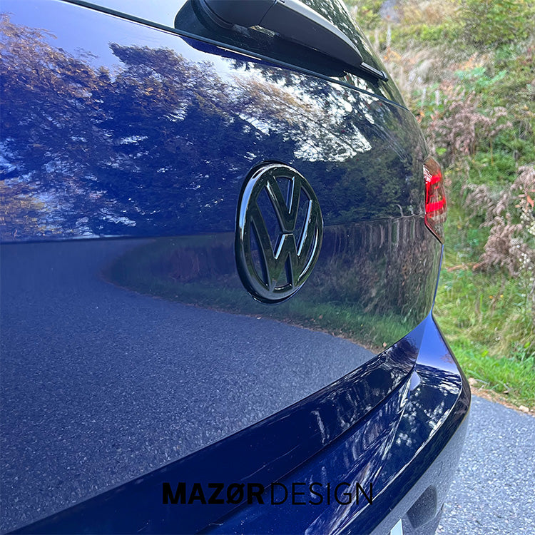 VW Golf 7 - Emblem Hinten Schwarz Glanz Atlantic Blue (LC5B)