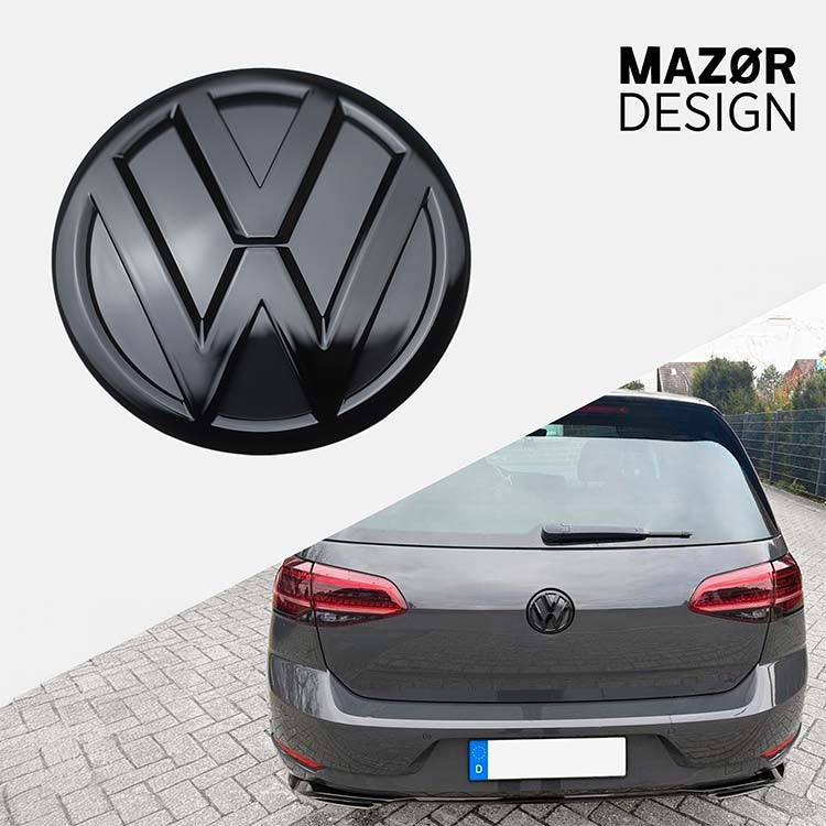 VW Golf 7 - Emblem Hinten Schwarz Glanz Uranograu (LI7F)