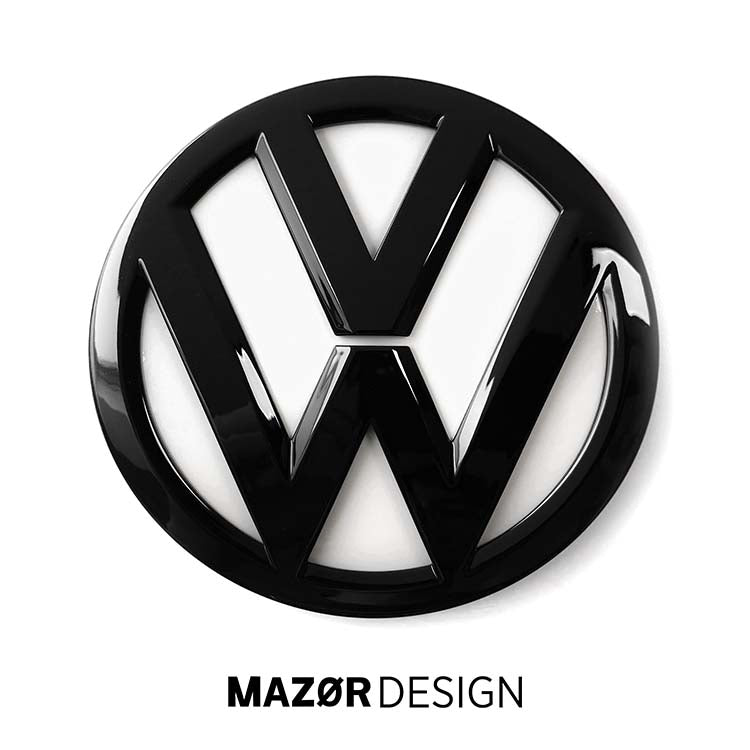 VW Golf 7 Facelift - Emblem Vorne & Hinten Schwarz Glanz Weiß
