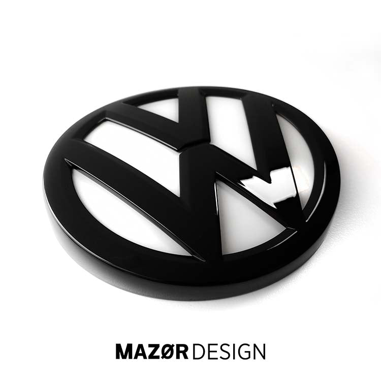 VW Golf 7 Facelift - Emblem Vorne & Hinten Schwarz Glanz Weiß