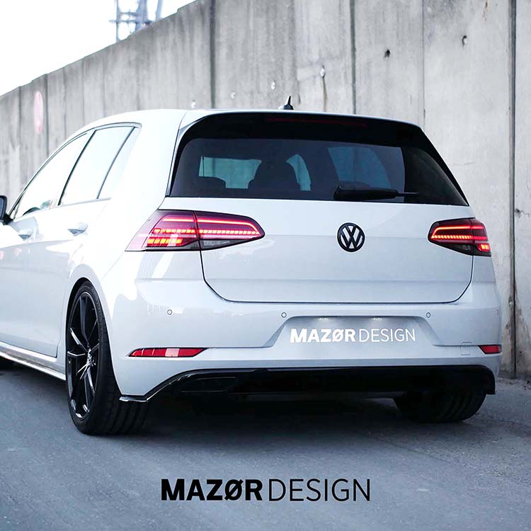 VW Golf 7 Facelift - Emblem Vorne & Hinten Schwarz Glanz Weiß