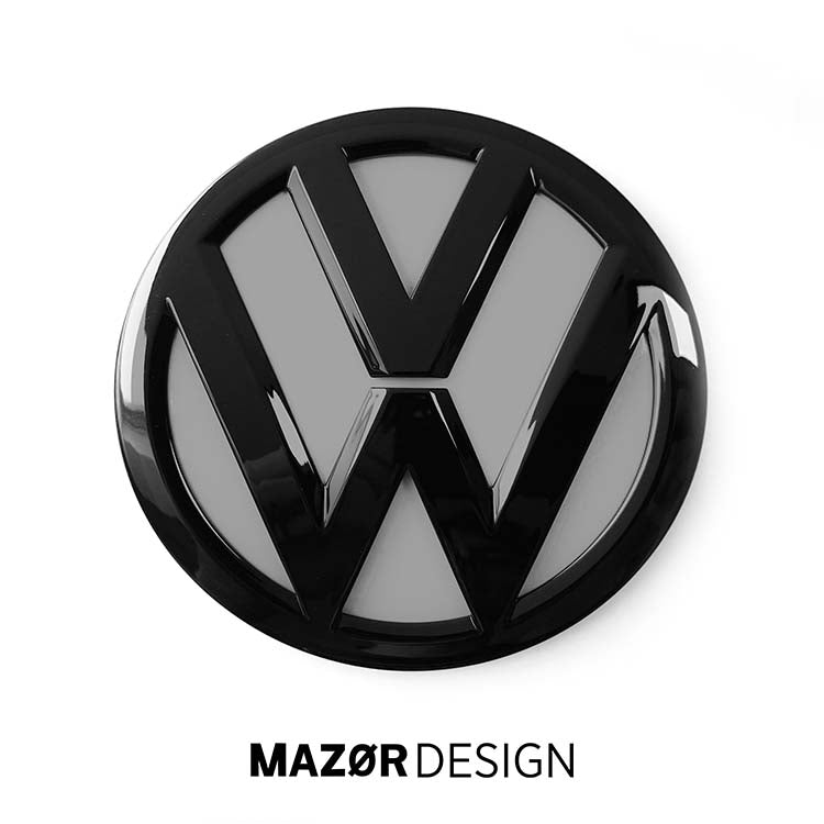 VW Golf 7 - Emblem Hinten Schwarz Glanz White Silver Metallic (LB9Z)