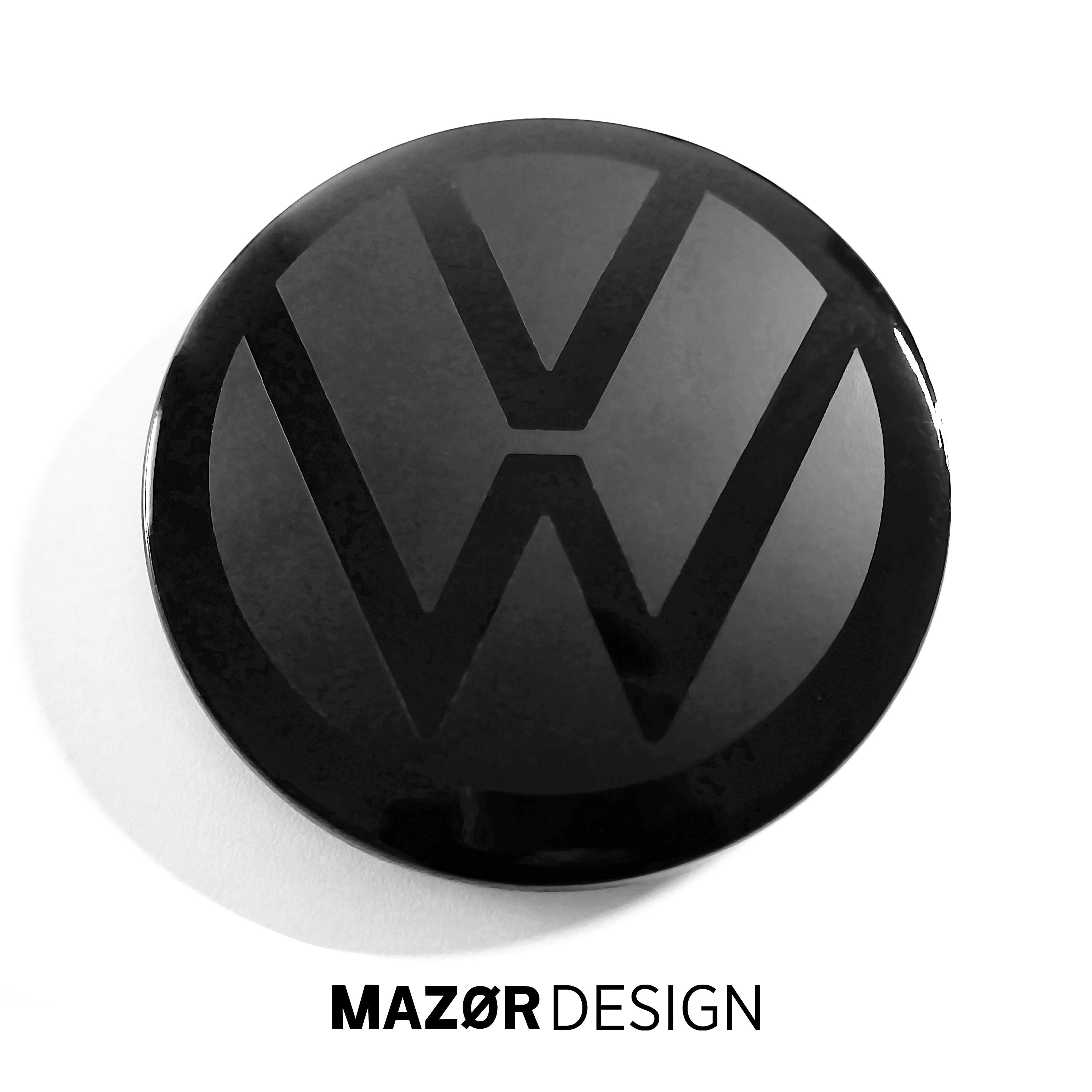 VW Golf 7 Facelift - Golf 8 Look Emblem Vorne Schwarz Glanz