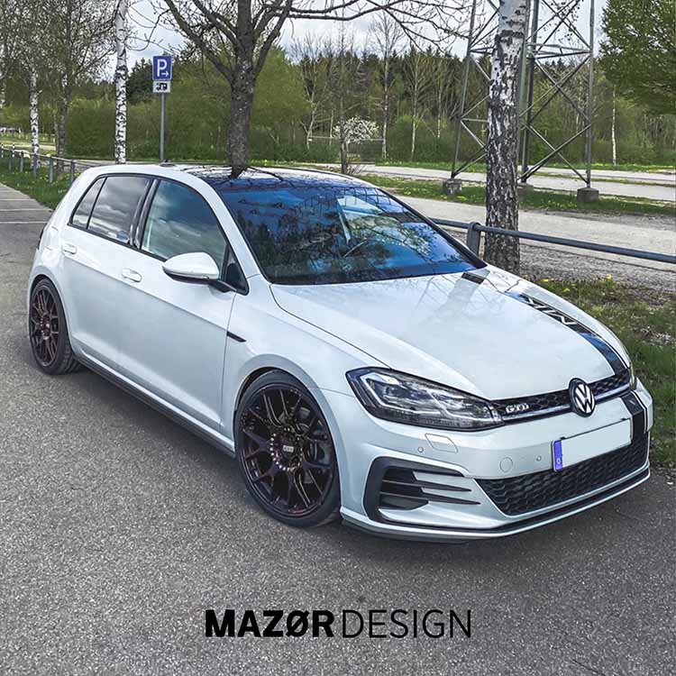 VW Golf 7 Facelift - Emblem Vorne & Hinten Schwarz Glanz Weiß