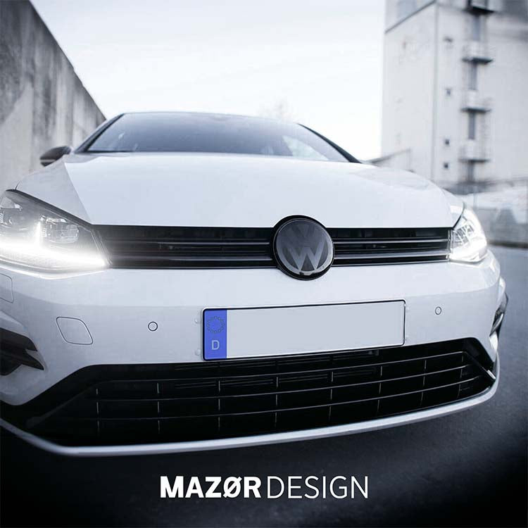 VW Golf Sportsvan Facelift - Emblem Vorne Schwarz Glanz