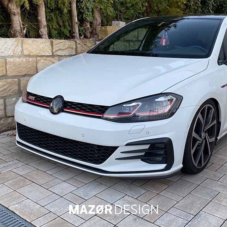 VW Golf 7 Facelift - Emblem Vorne & Hinten Schwarz Glanz