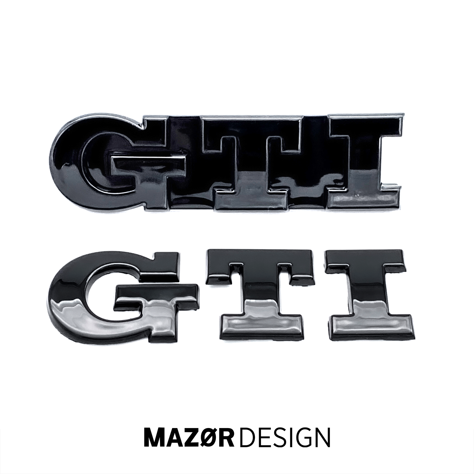 VW Golf 7 - GTI Emblem Vorne & Hinten Schwarz Glanz