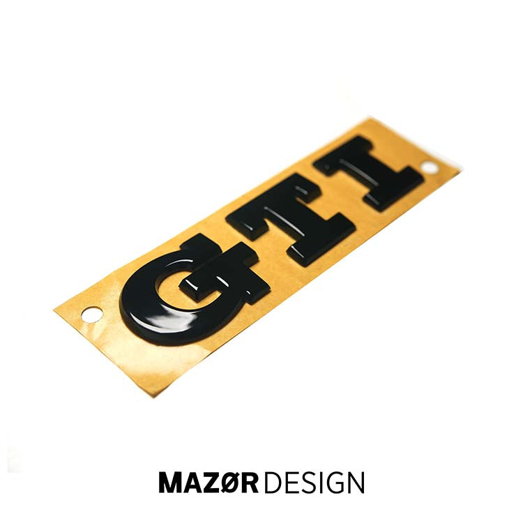 VW Polo 6 - GTI Emblem Hinten Schwarz Glanz