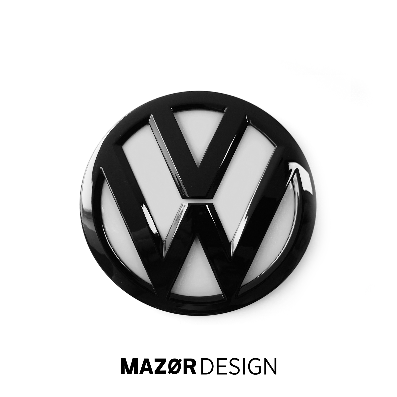 VW Golf 7 - Emblem Hinten Schwarz Glanz Oryx Weiß (L0K1)