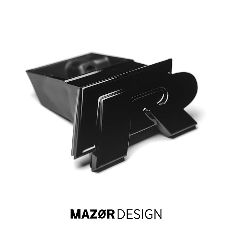VW Golf 7 - R Emblem Vorne Schwarz Glanz