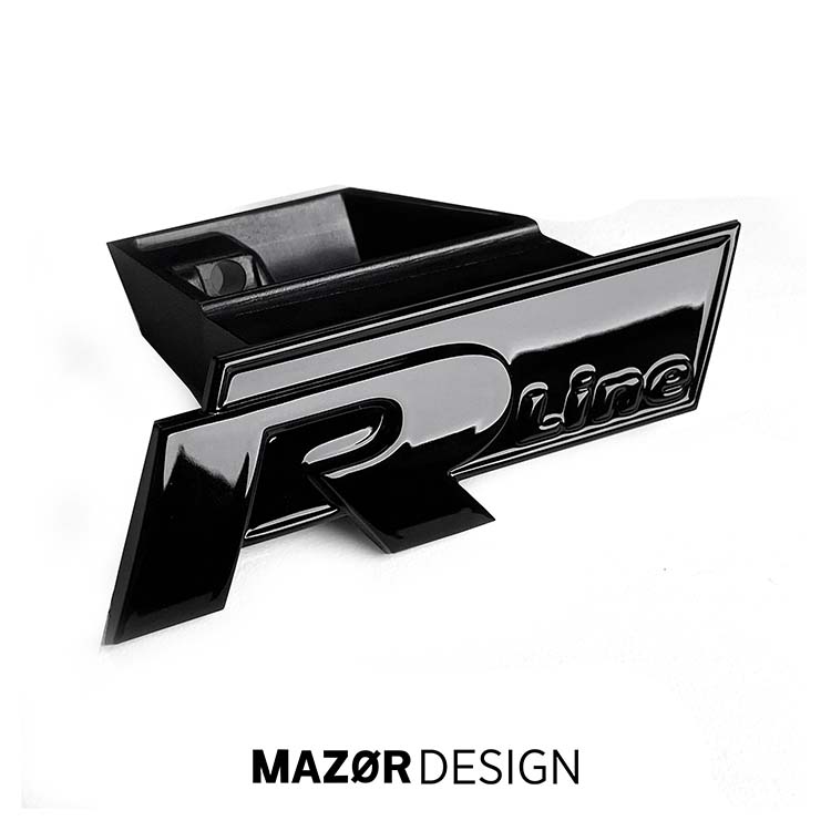VW Golf 7 - R-Line Emblem Vorne Schwarz Glanz