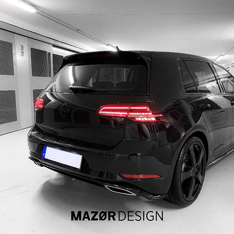 VW Golf 7 Facelift - Emblem Vorne & Hinten Schwarz Glanz