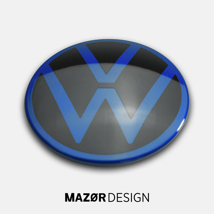 VW Golf 8 - Emblem Vorne Schwarz Glanz & Lapiz Blue LD5K
