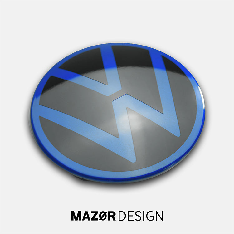 VW Golf 8 - Emblem Vorne Schwarz Glanz & Lapiz Blue LD5K