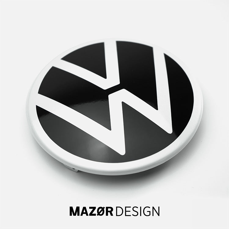 VW Golf 8 - Emblem Vorne Schwarz Glanz & Pure White LC9A