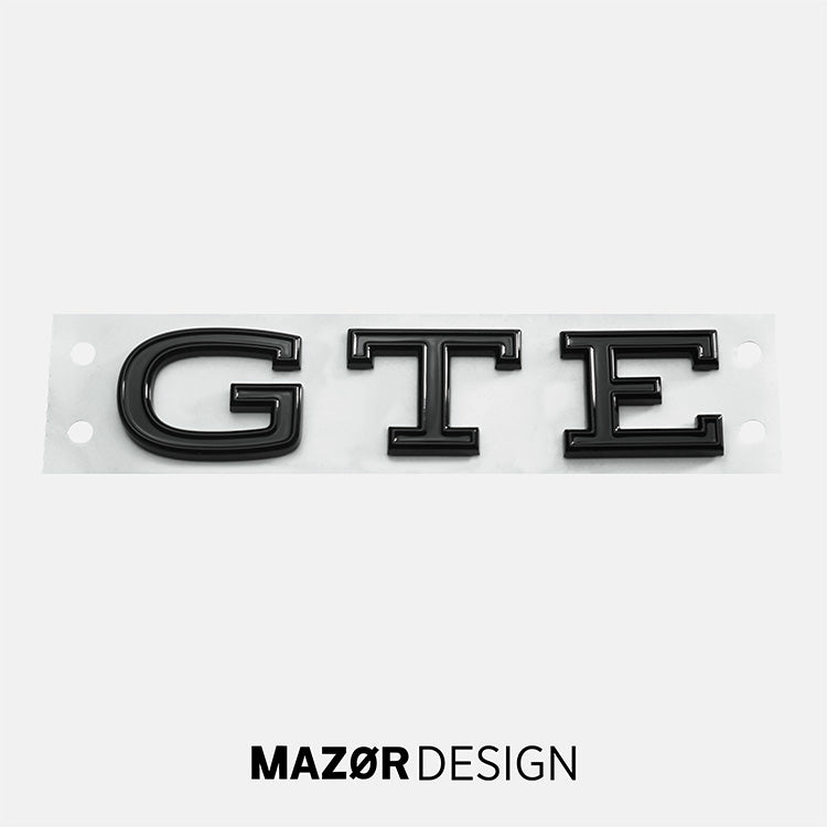 VW Golf 8 - GTE Emblem Hinten Schriftzug Schwarz Glanz