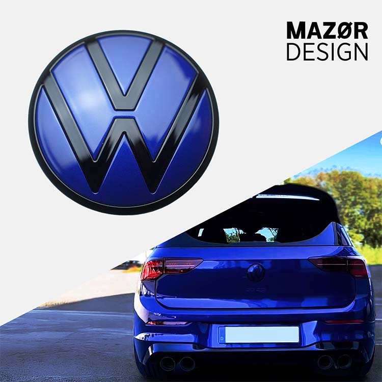 VW Golf 8 - Emblem Hinten Schwarz Lapiz Blue Metallic LD5K