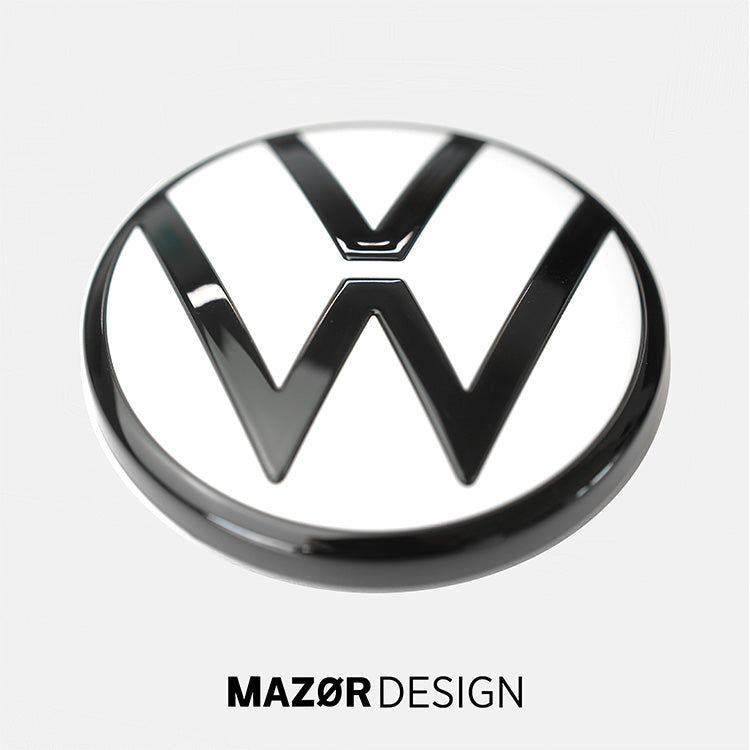 VW Golf 8 - Emblem Hinten Schwarz Glanz Oryxwhite L0K1