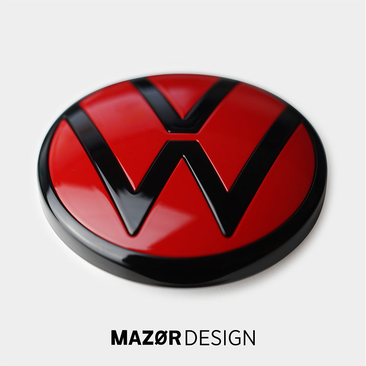 VW Golf 8 - Emblem Hinten Heckklappe Schwarz Tornadorot LY3D