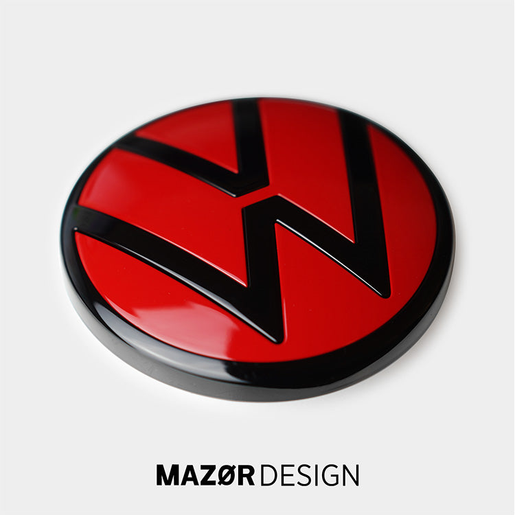 VW Golf 8 - Emblem Hinten Heckklappe Schwarz Tornadorot LY3D