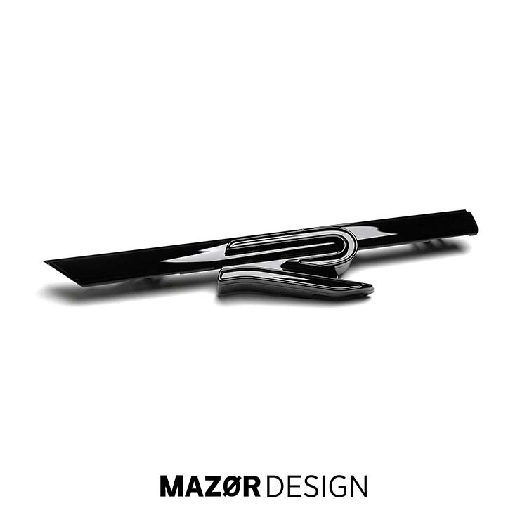 VW Golf 8 - R-Line Emblem Vorne Schwarz Glanz