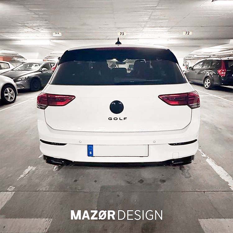 VW Golf 8 - Schriftzug Hinten Schwarz Glanz