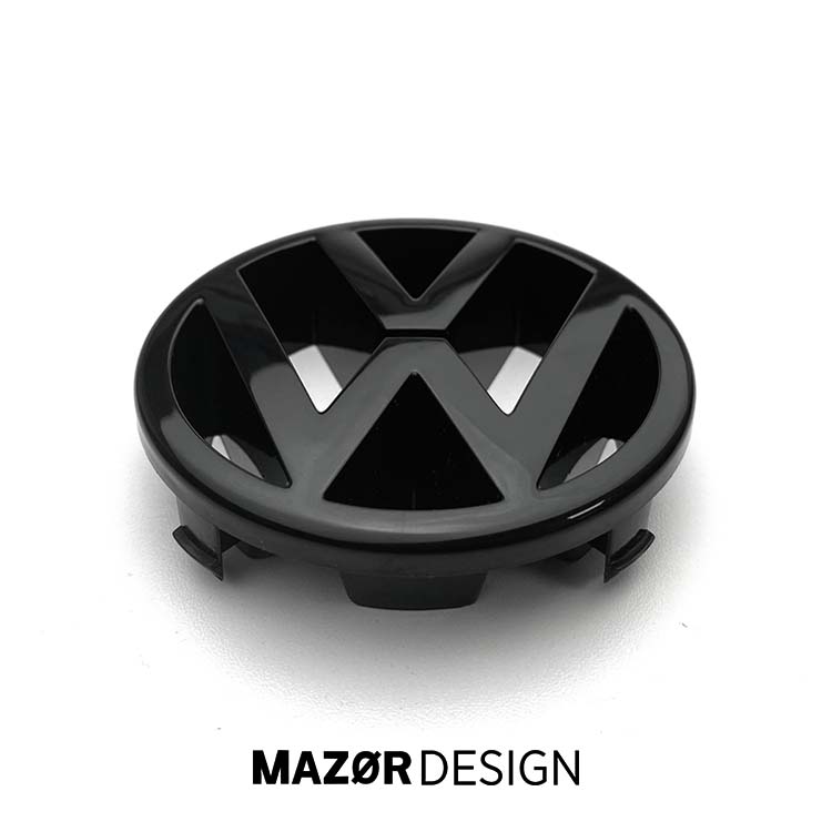 VW Golf 2 3 4 / T4 / Passat B2 - Emblem Vorne Schwarz Glanz