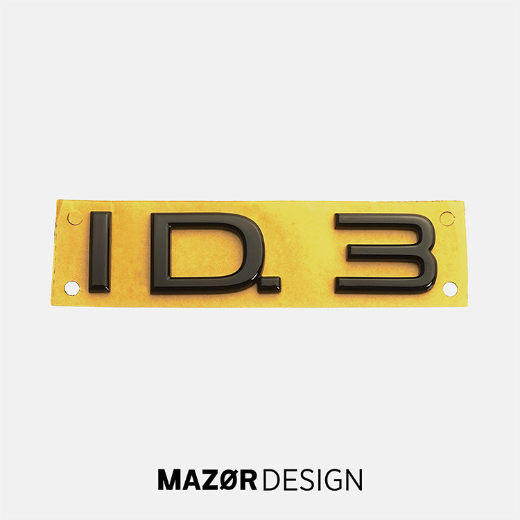 VW ID3 - Schriftzug Hinten Heckklappe Schwarz Glanz