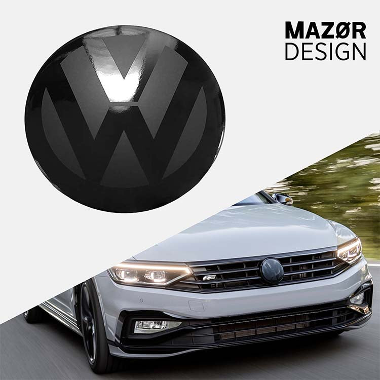 VW Passat B8 - Emblem Schwarz Glanz Vorne (07/2019 bis 07/2020)