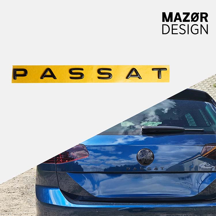 VW Passat B8 Facelift - Schriftzug Hinten Schwarz Glanz ab 07/2022