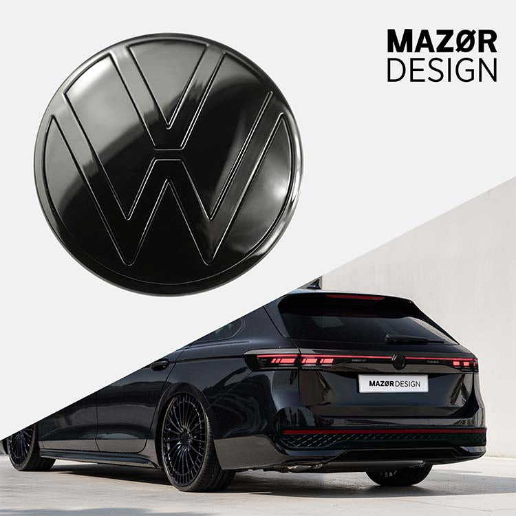 VW Passat B9 - Emblem Hinten Zeichen Schwarz Glanz