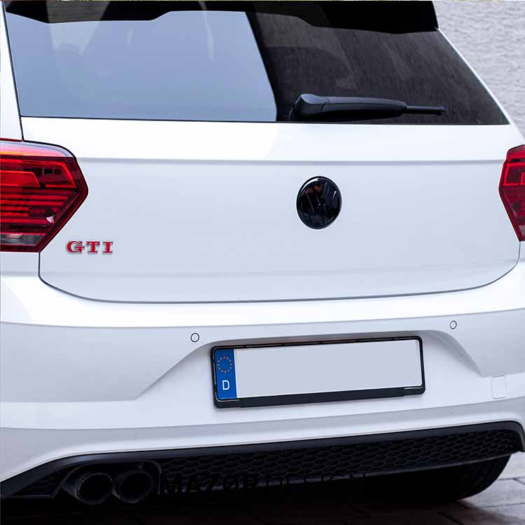 VW Polo 6 - Emblem Vorne & Hinten Schwarz Glanz
