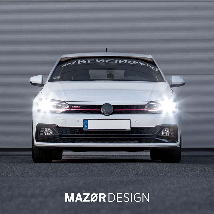 VW Polo 6 - Emblem Vorne & Hinten Schwarz Glanz