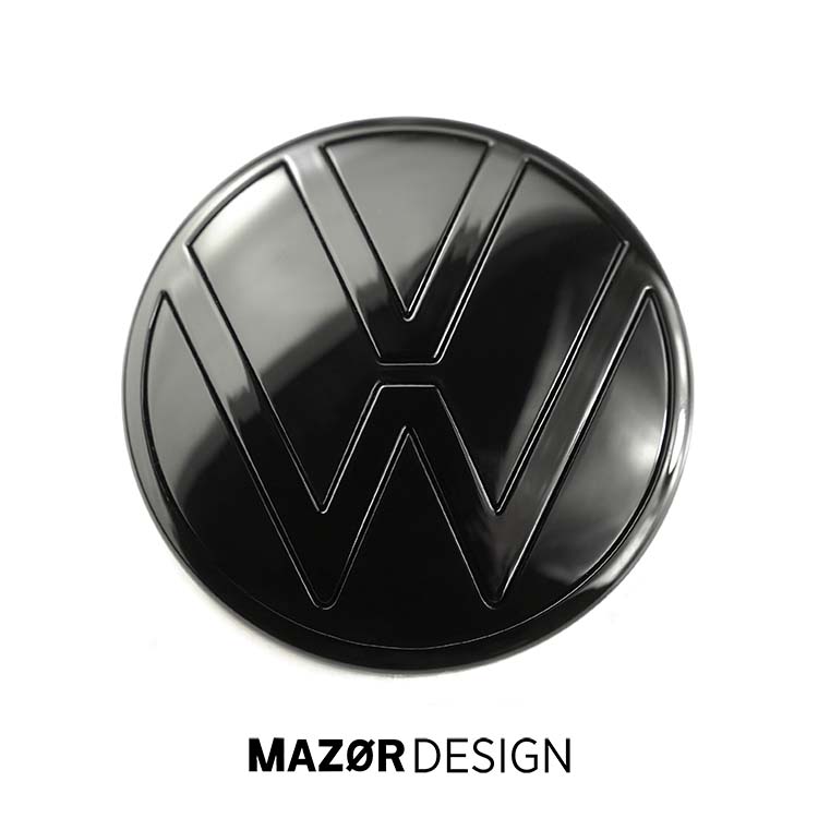 VW T-Cross Facelift - Emblem Hinten Schwarz Glanz
