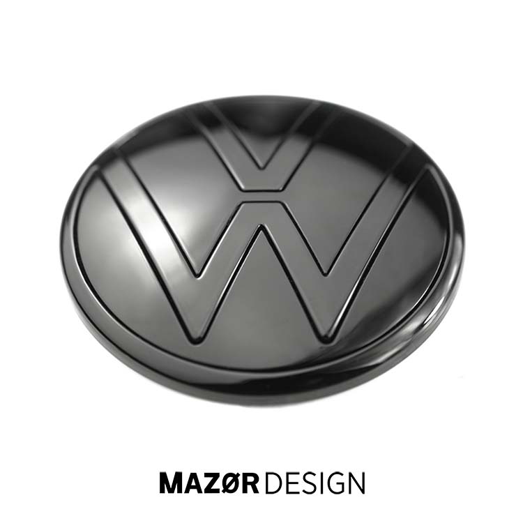 VW T-Cross Facelift - Emblem Hinten Schwarz Glanz