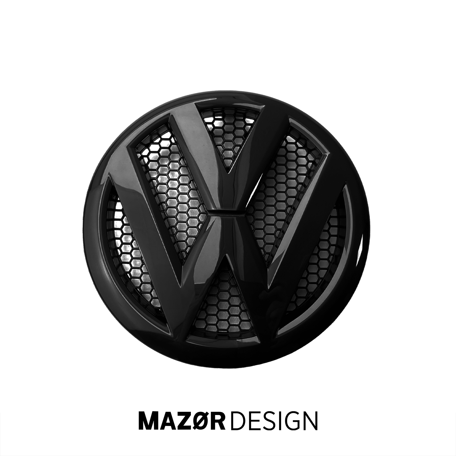 VW T5 Facelift - Emblem Schwarz Glanz Vorne