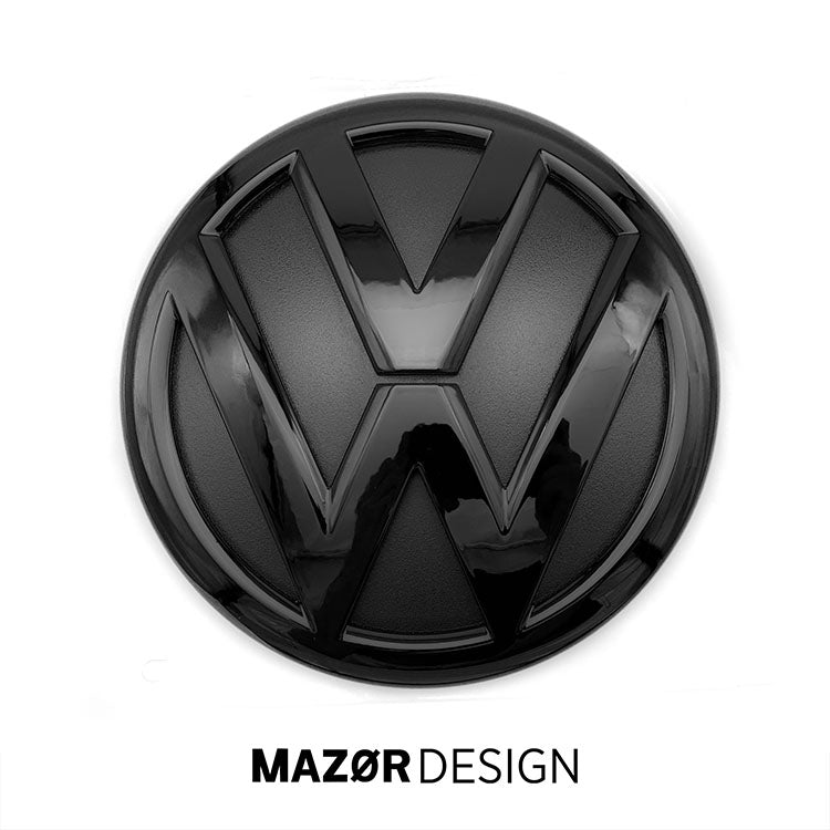 VW T5 Facelift - Emblem Hinten Schwarz Glanz