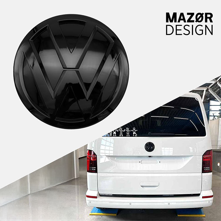 VW T6 T6.1 - Emblem Hinten Schwarz Glanz