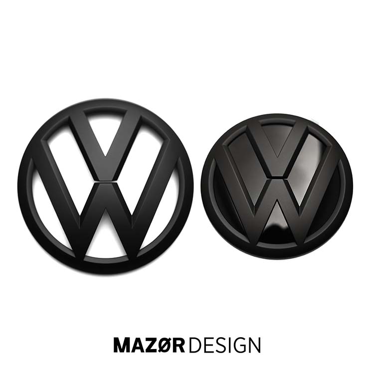 VW T6 T6.1 - Emblem Vorne & Hinten Schwarz Matt