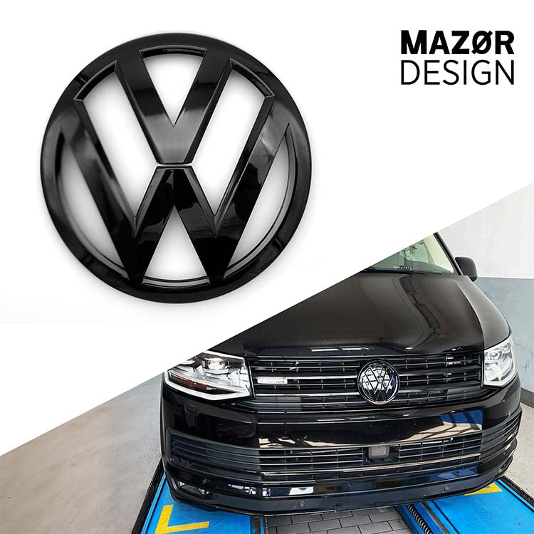 VW T6 T6.1 - Emblem Vorne Schwarz Glanz