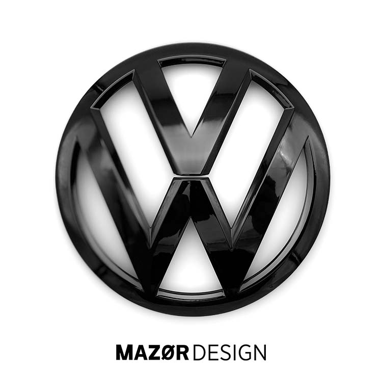 VW T6 T6.1 - Emblem Vorne & Hinten Schwarz Schwarz Glanz