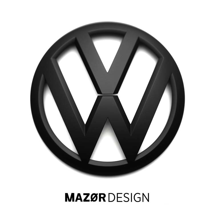 VW Crafter SY - Emblem Vorne Zeichen Schwarz Matt (bis 06/24)
