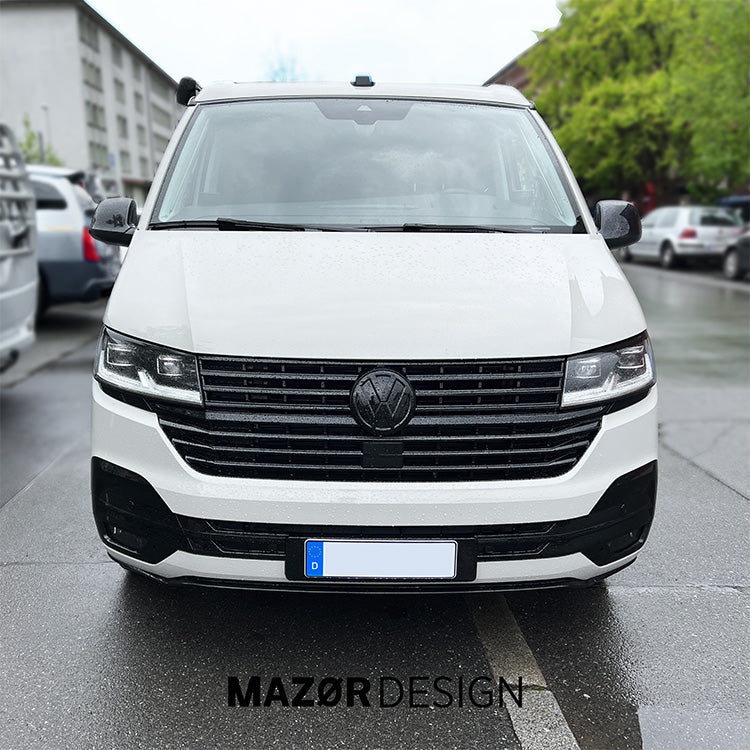 VW T6.1 - Zierleisten Stoßstange Vorne Schwarz Glanz