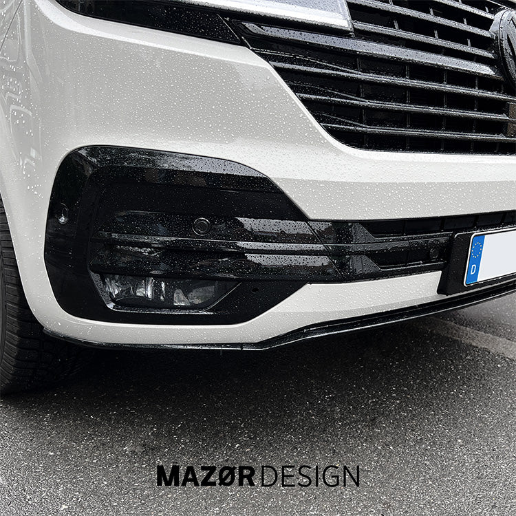 VW T6.1 - Zierleisten Stoßstange Vorne Schwarz Glanz