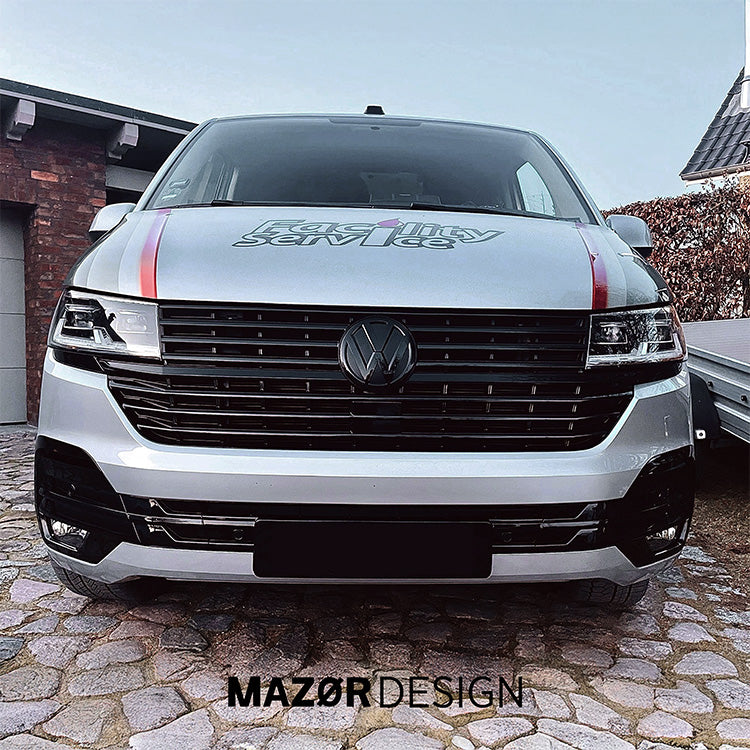 VW T6.1 - Kühlergrill inkl. VW Emblem Vorne Schwarz Glanz