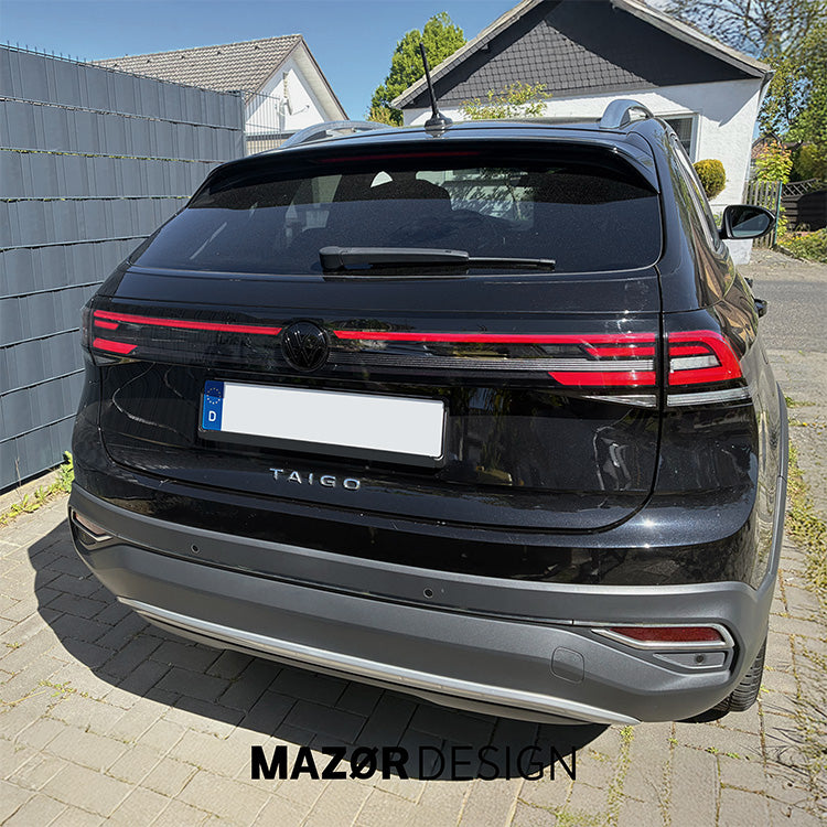VW Taigo - Emblem Hinten Schwarz Glanz