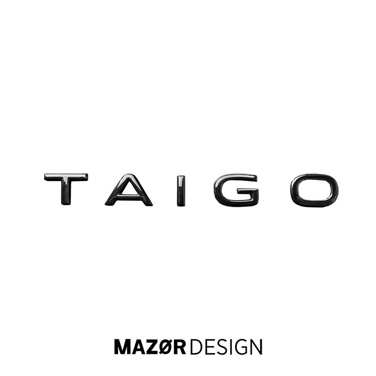 VW Taigo - Schriftzug Hinten Schwarz Glanz