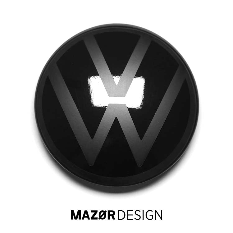Stilvolle Vw Emblem Schwarz Ebenbildnull